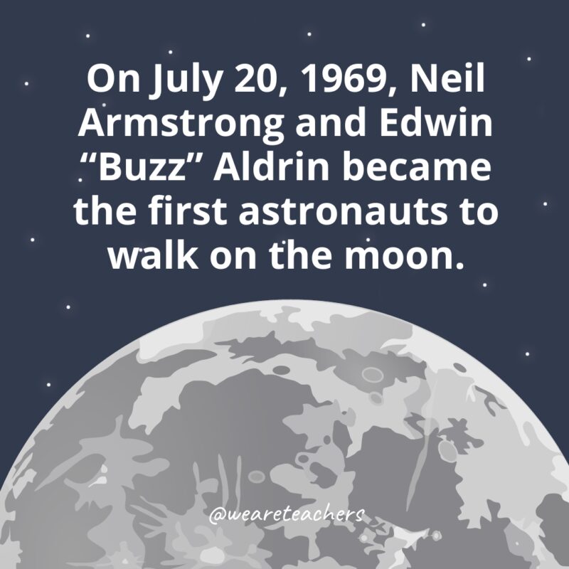 On July 20, 1969, Neil Armstrong and Edwin “Buzz” Aldrin became the first astronauts to walk on the moon. On July 20, 1969, Neil Armstrong and Edwin “Buzz” Aldrin became the first astronauts to walk on the moon.
