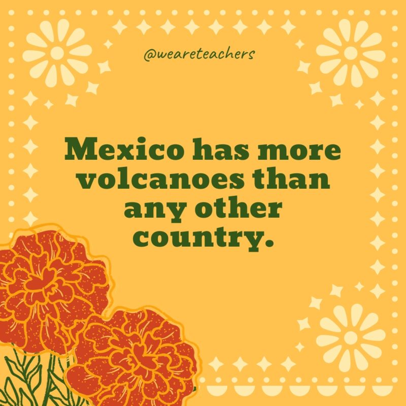 Mexico has more volcanoes than any other country. Mexico has more volcanoes than any other country.