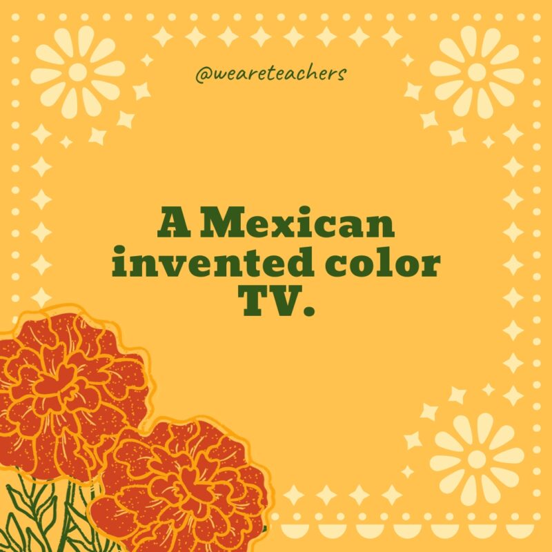 A Mexican invented color TV. A Mexican invented color TV.