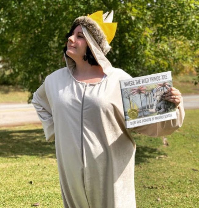 Book Character Costume Ideas Max Woman dressed as Max from Where The Wild Things Are