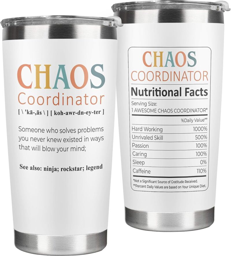 Chaos Coordinator Insulated Tumbler Insulated mug reading Chaos Coordinator
