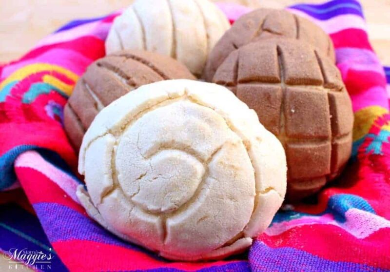 Conchas Mexicanas Conchas Mexicanas on a colorful towel for hispanic heritage month