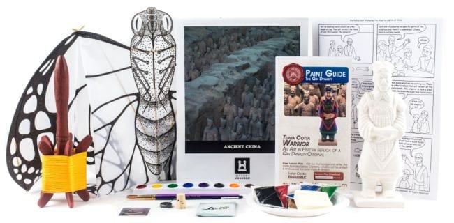 Educational Subscription Boxes History Unboxed Selection of items from History Unboxed's Ancient China box