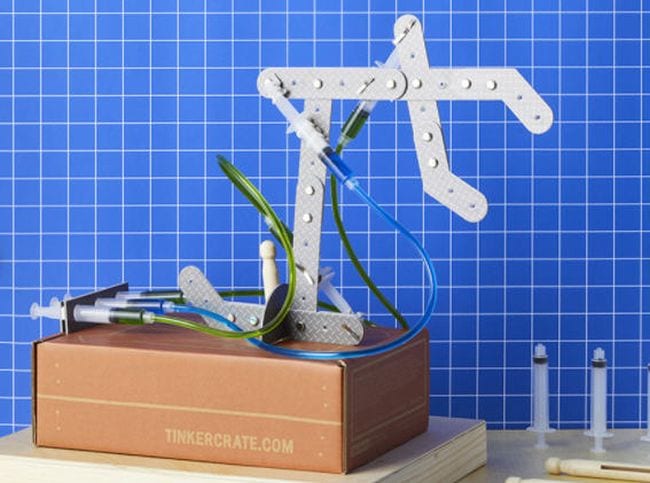Educational Subscription Boxes Tinker Box Hydraulic claw student activity from Tinker Box