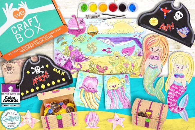 Educational Subscription Box We Craft Box Pirate themed crafts and activities from We Craft Box