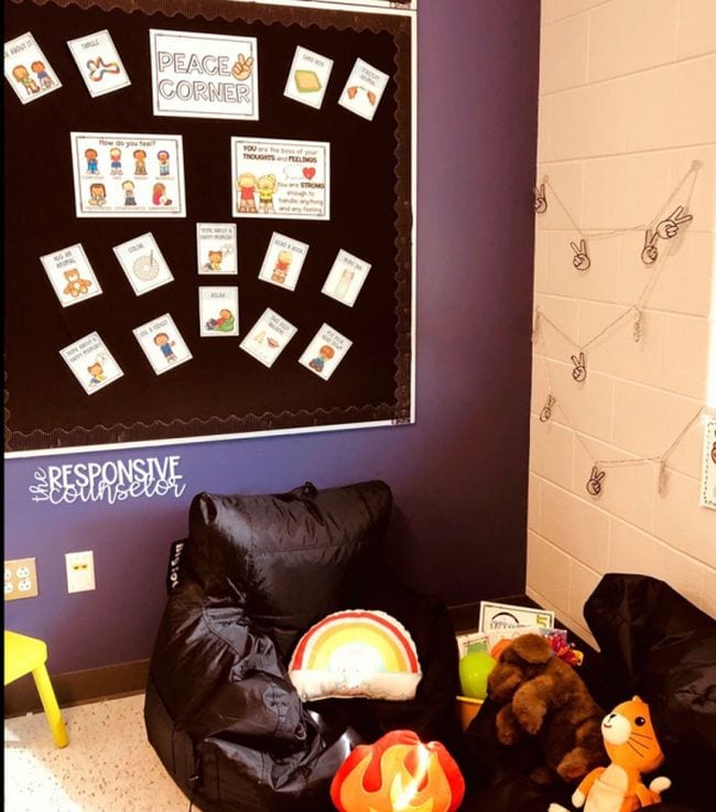 Emotional Regulation Calm Down Corner A classroom calm-down corner