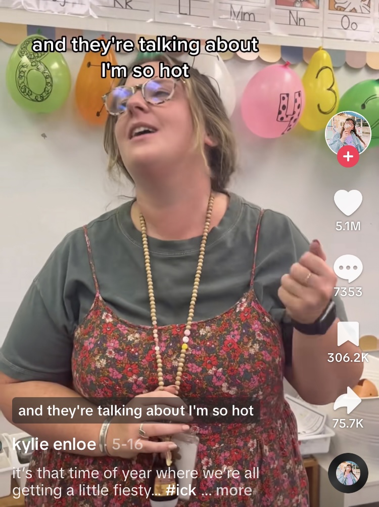 IMG_6459 Screenshot of teacher in TIkTok about teacher icks