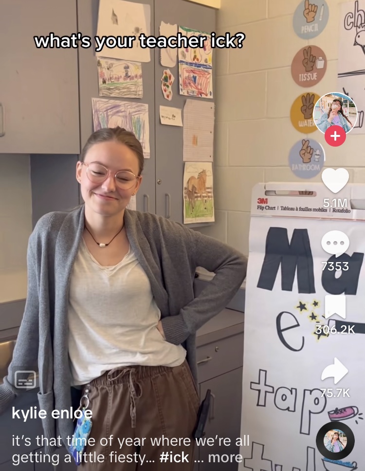 IMG_6465 Screenshot of teacher in TIkTok about teacher icks
