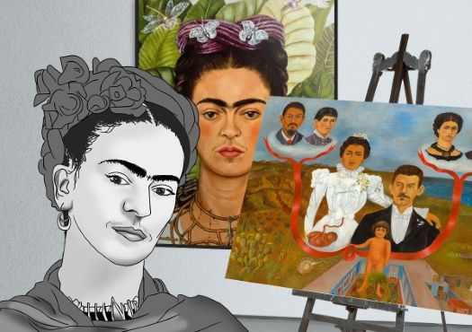 Frida Kahlo Paintings Colorful self portraits of Frida Kahlo