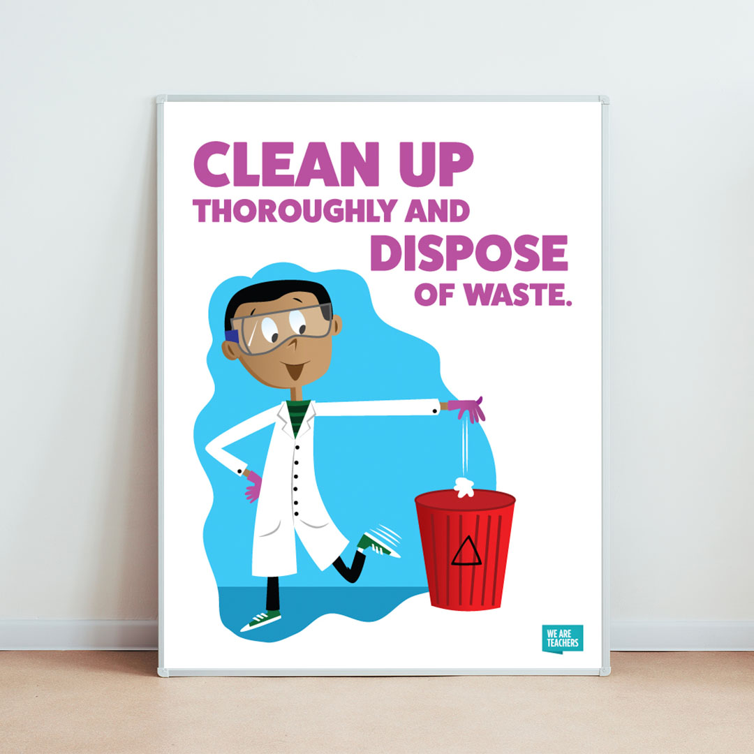 Lab Safety Rules Dispose Clean up thoroughly and dispose of waste appropriately.