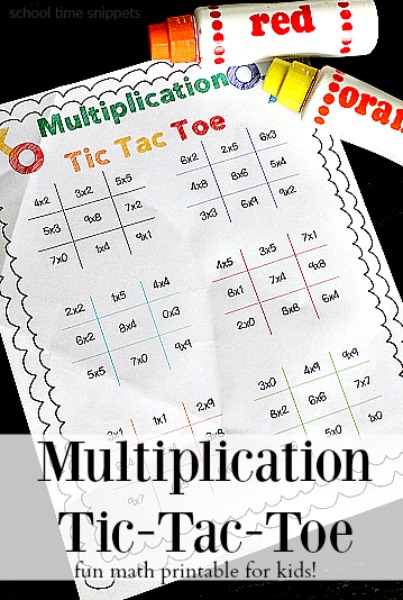 multiplication-tic-tac-toe Teach multiplication using tic tac toe frames filled with multiplication problems