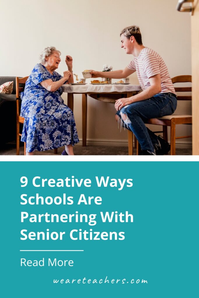 Many schools partner with senior citizens, but these creative ideas are ones any elementary or secondary school can adopt!