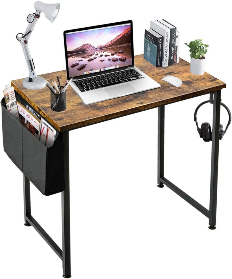 Lufeiya Desk Lufeiya small teacher desk with storage bag and headphone hook