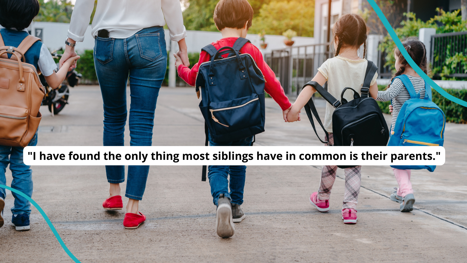 Image of siblings walking to school together