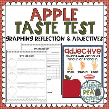 Apple taste test experiment sheets, including a form to record and rate each apple tasted.