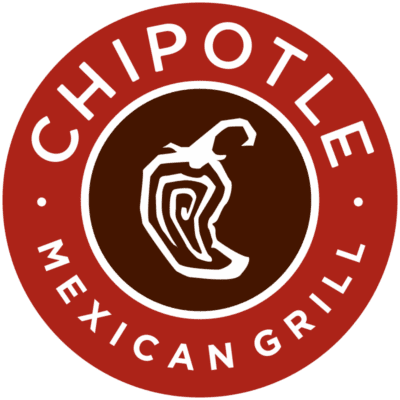 Chipotle logo, Krispy Kreme logo, as an example of chain restaurants that do school fundraisers