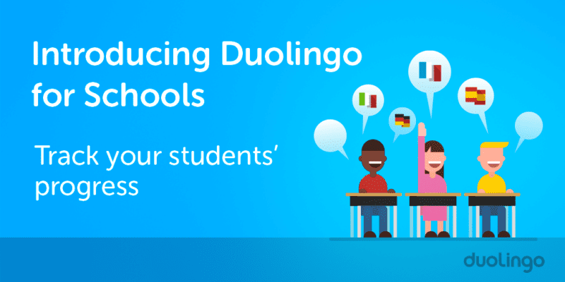 Duolingo for Schools Illustration of students learning languages through Duolingo for Schools.