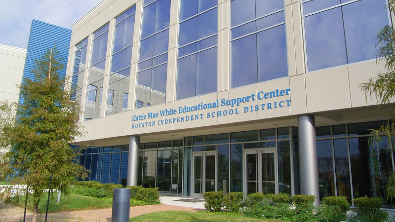 A picture of headquarters where Houston ISD fires librarians